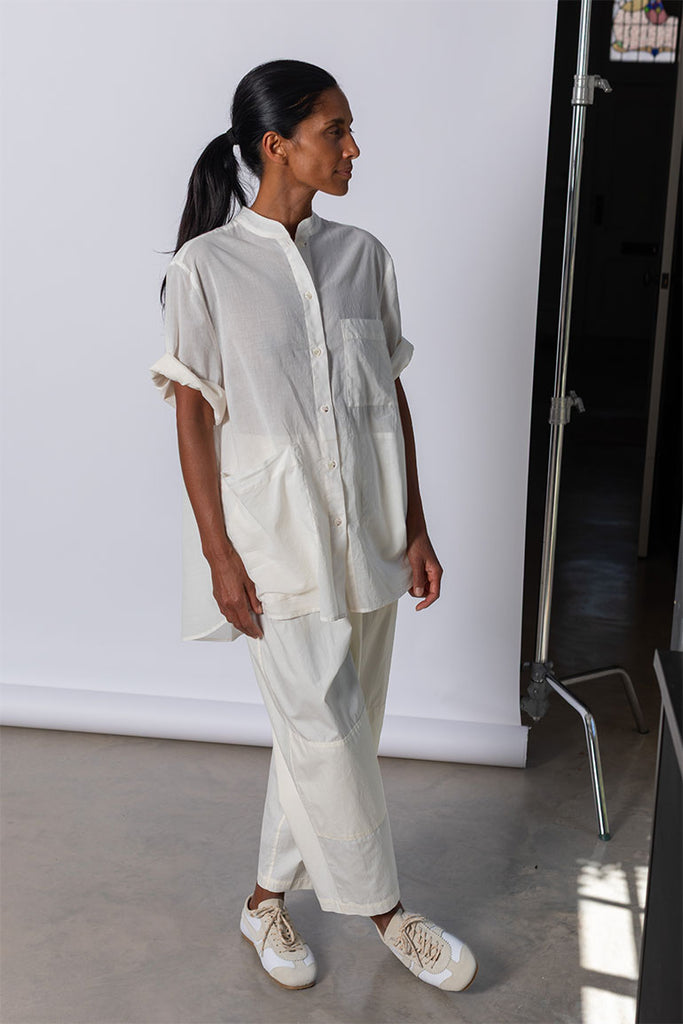 Organic Cotton 7/8th Shirt - Softest Cream