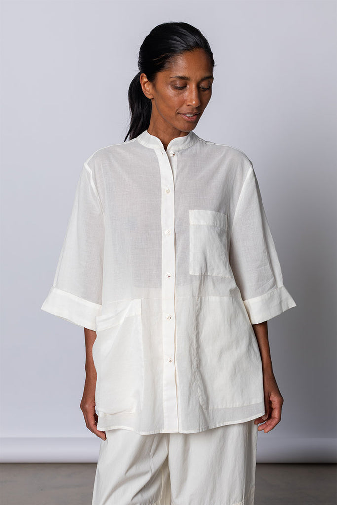 Organic Cotton 7/8th Shirt - Softest Cream