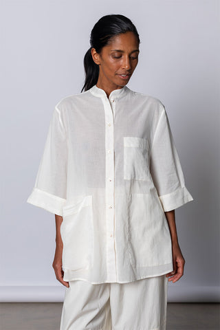 Organic Cotton 7/8th Shirt - Softest Cream