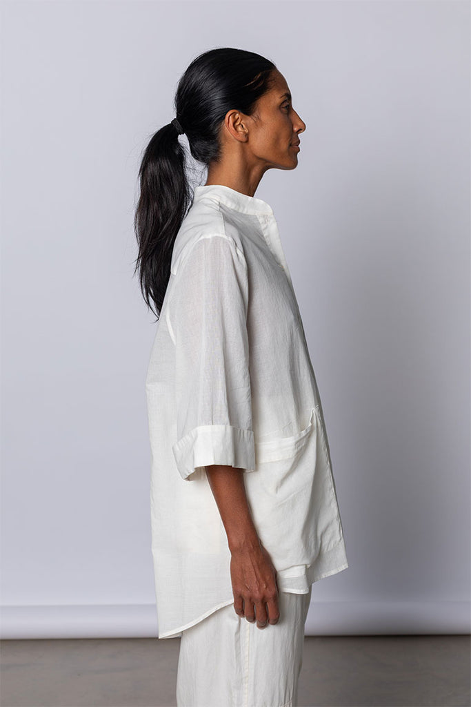 Organic Cotton 7/8th Shirt - Softest Cream