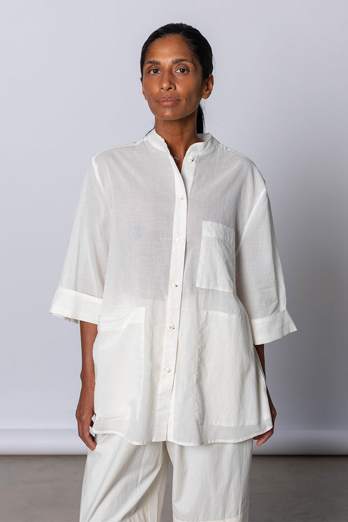 Organic Cotton 7/8th Shirt - Softest Cream
