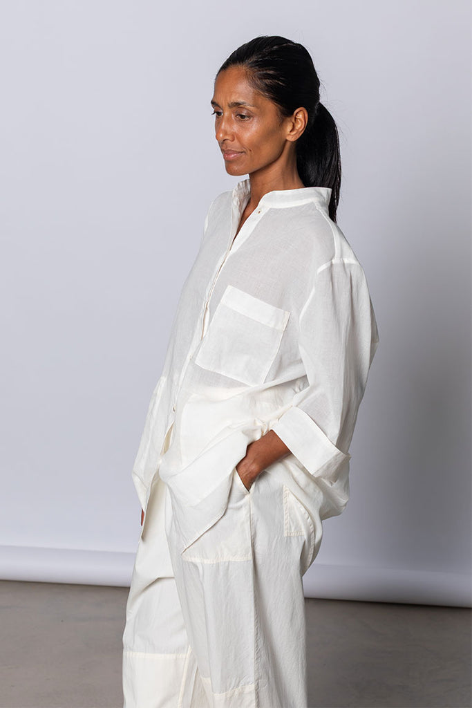 Organic Cotton 7/8th Shirt - Softest Cream