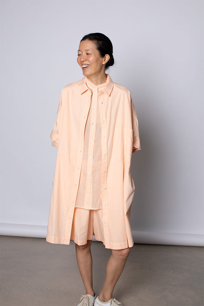 Organic Cotton Big Shirt - Apricot Cloud