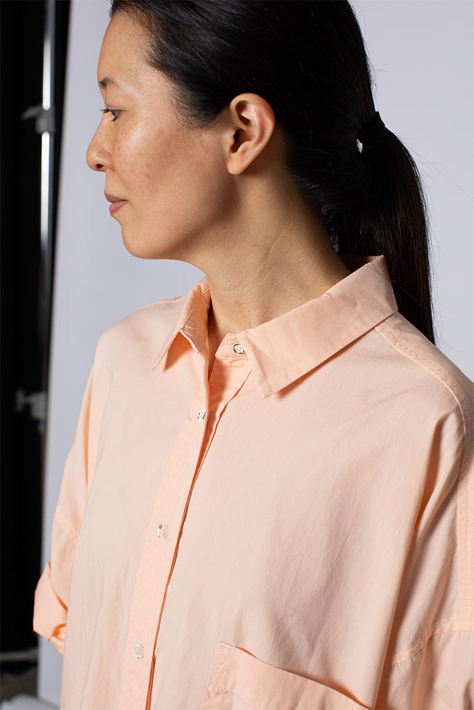 Organic Cotton Big Shirt - Apricot Cloud
