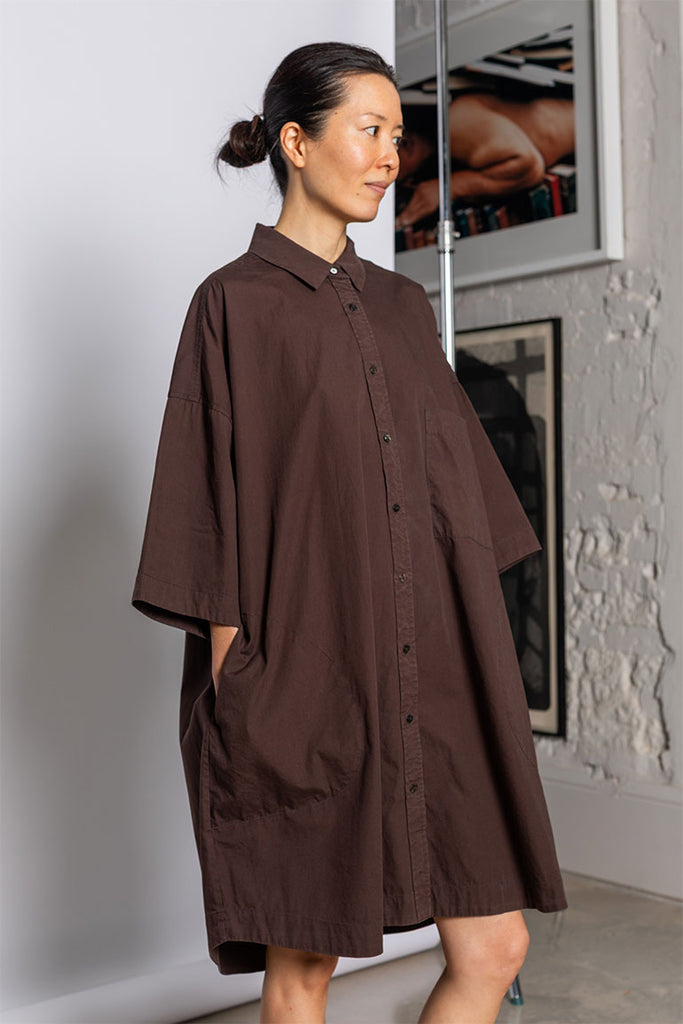 Organic Cotton Big Shirt - Cacao