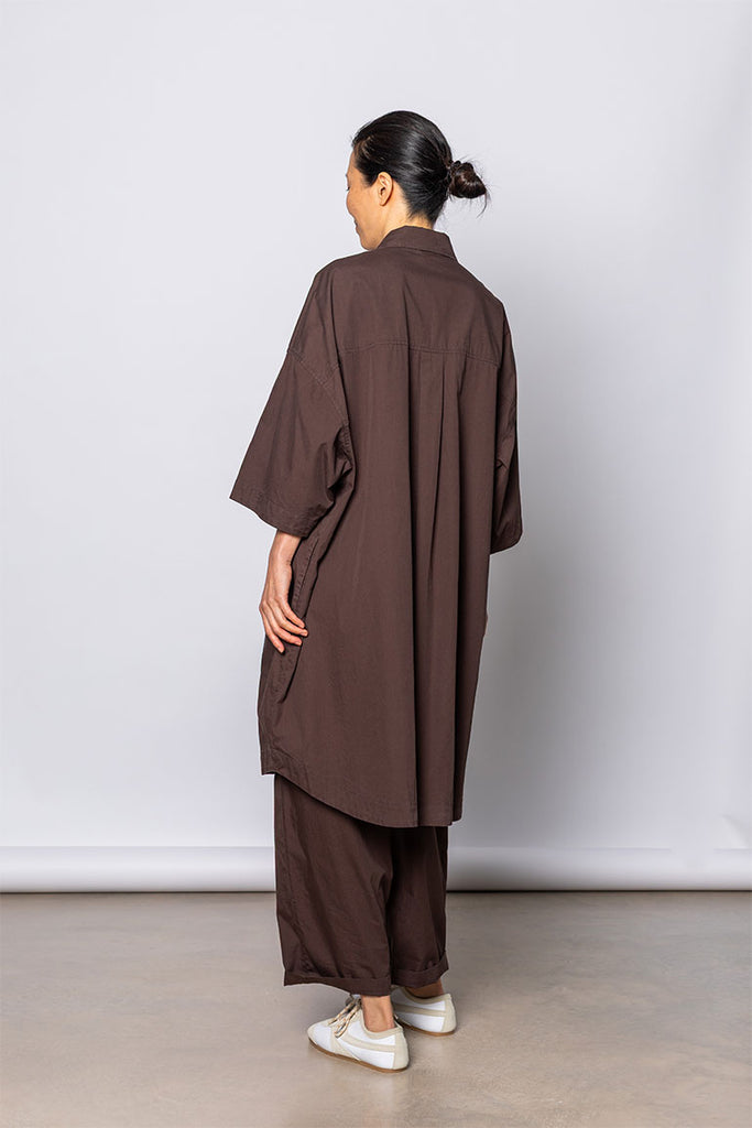 Organic Cotton Big Shirt - Cacao