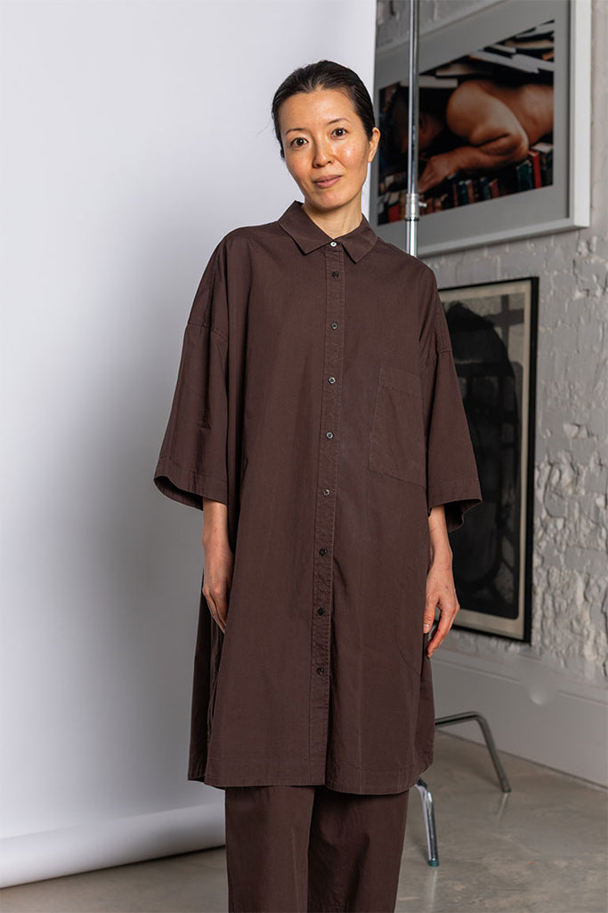 Organic Cotton Big Shirt - Cacao