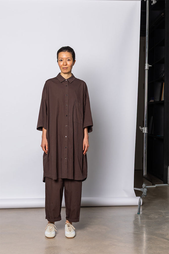 Organic Cotton Big Shirt - Cacao