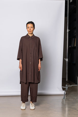Organic Cotton Big Shirt - Cacao