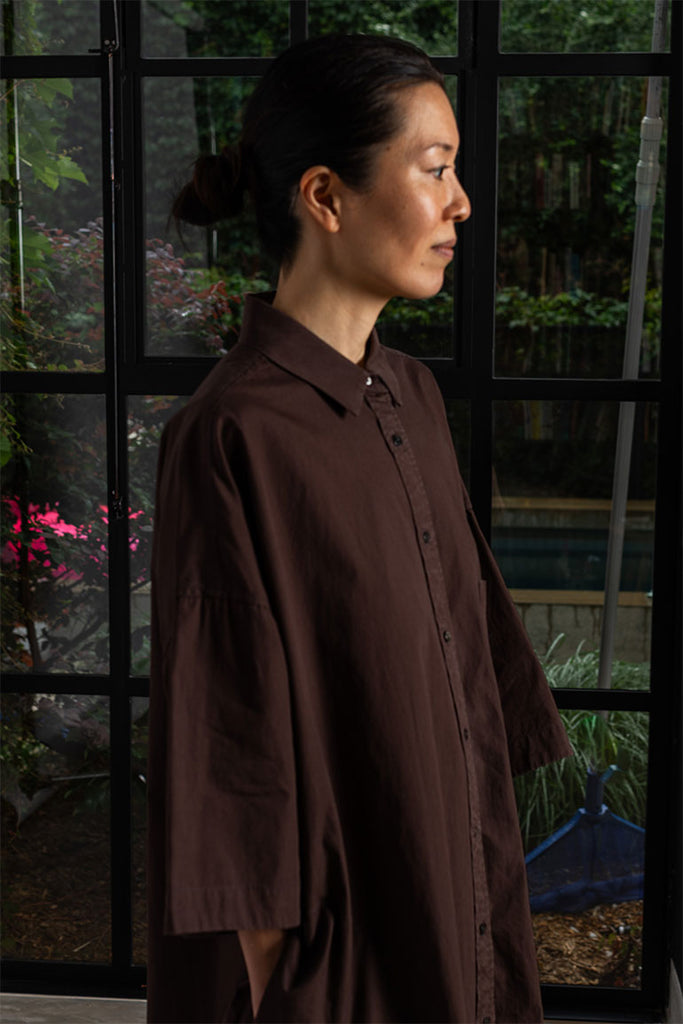 Organic Cotton Big Shirt - Cacao