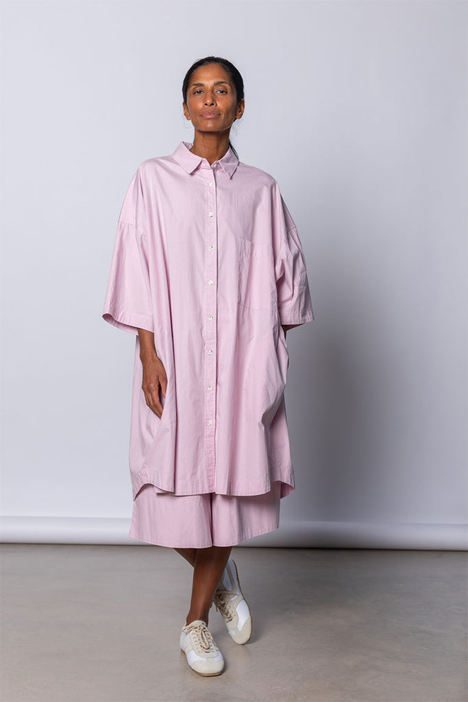 Organic Cotton Big Shirt - Dusty Pink