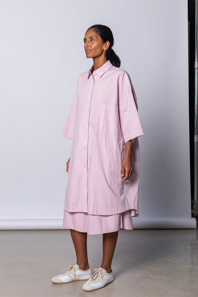 Organic Cotton Big Shirt - Dusty Pink