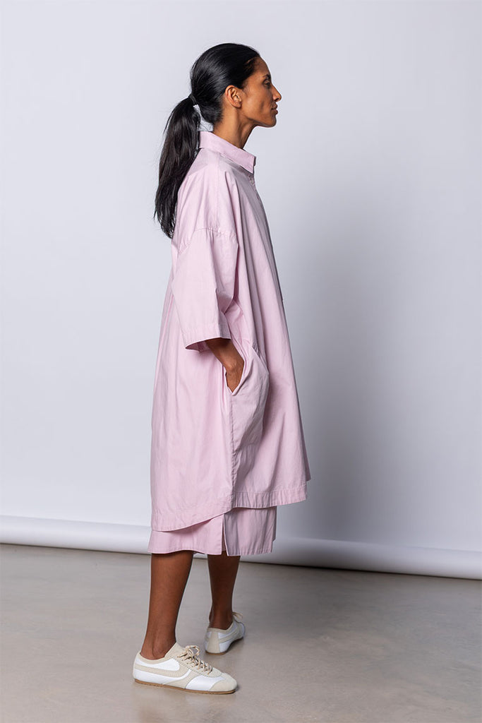 Organic Cotton Big Shirt - Dusty Pink
