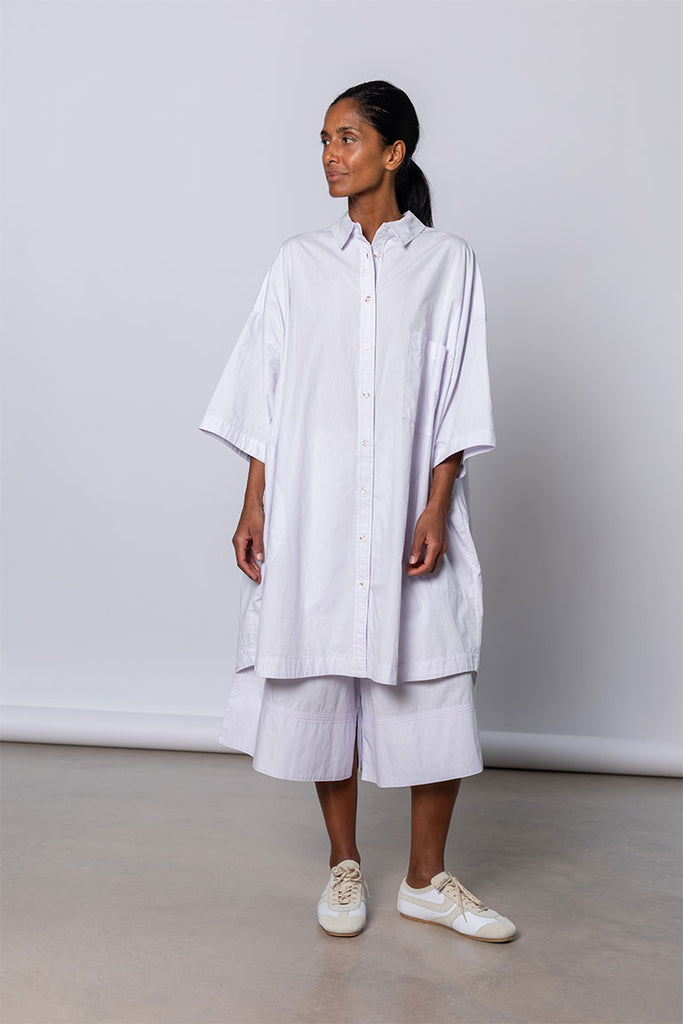 Organic Cotton Big Shirt - Palest Lilac