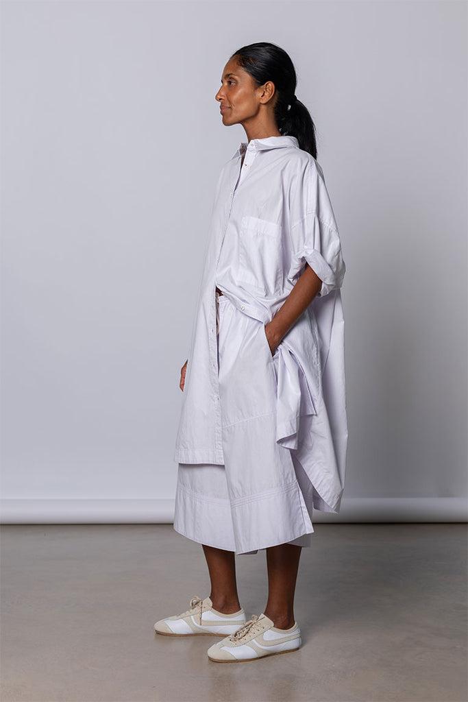 Organic Cotton Big Shirt - Palest Lilac