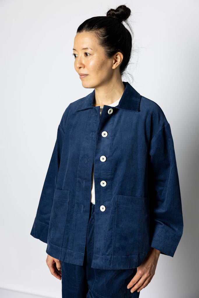 Organic Cotton Cord Shirt - Denim Blue