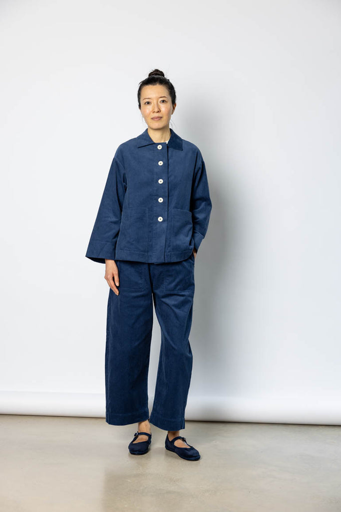 Organic Cotton Cord Shirt - Denim Blue