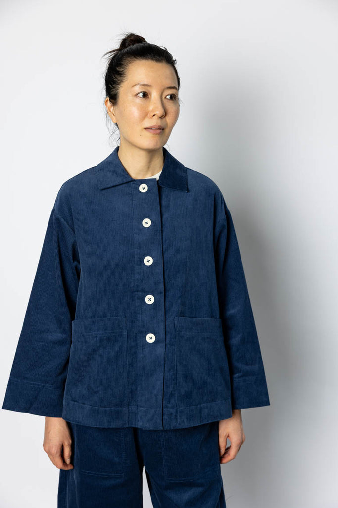 Organic Cotton Cord Shirt - Denim Blue