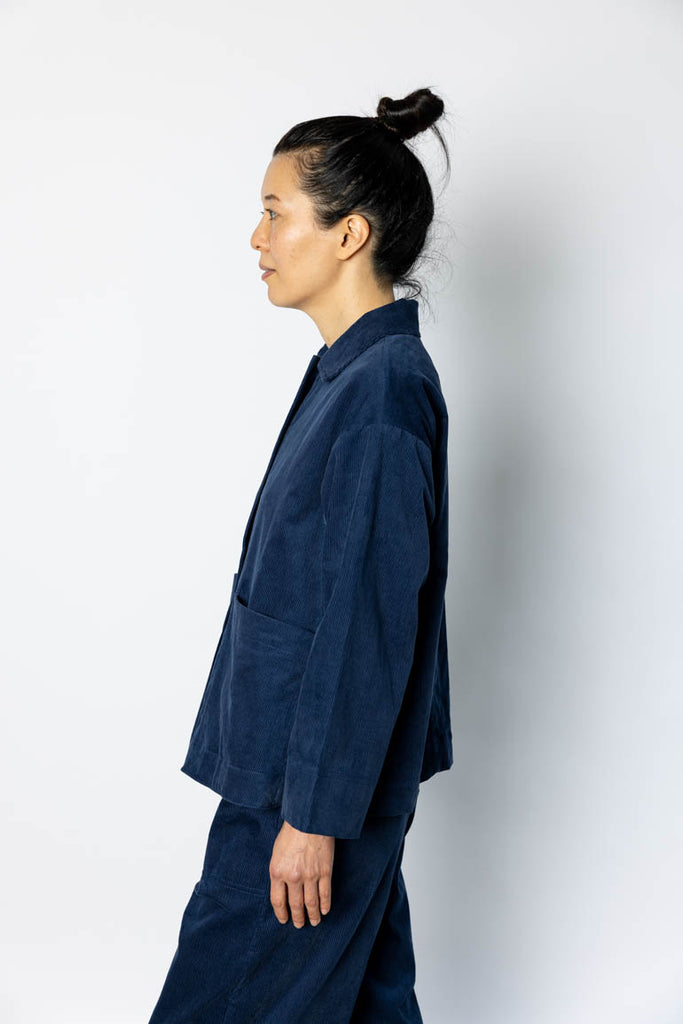 Organic Cotton Cord Shirt - Denim Blue