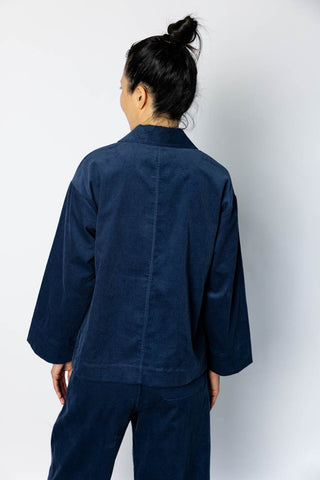 Organic Cotton Cord Shirt - Denim Blue