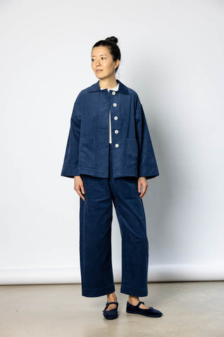 Organic Cotton Cord Shirt - Denim Blue