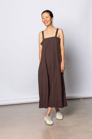 Organic Cotton French Slip Dress - Cacao