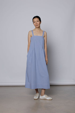 Organic Cotton French Slip Dress - Dream Blue