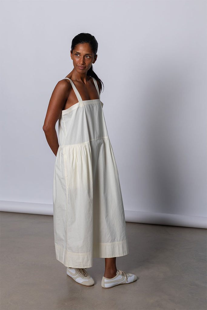 Organic Cotton French Slip Dress - Softest Cream