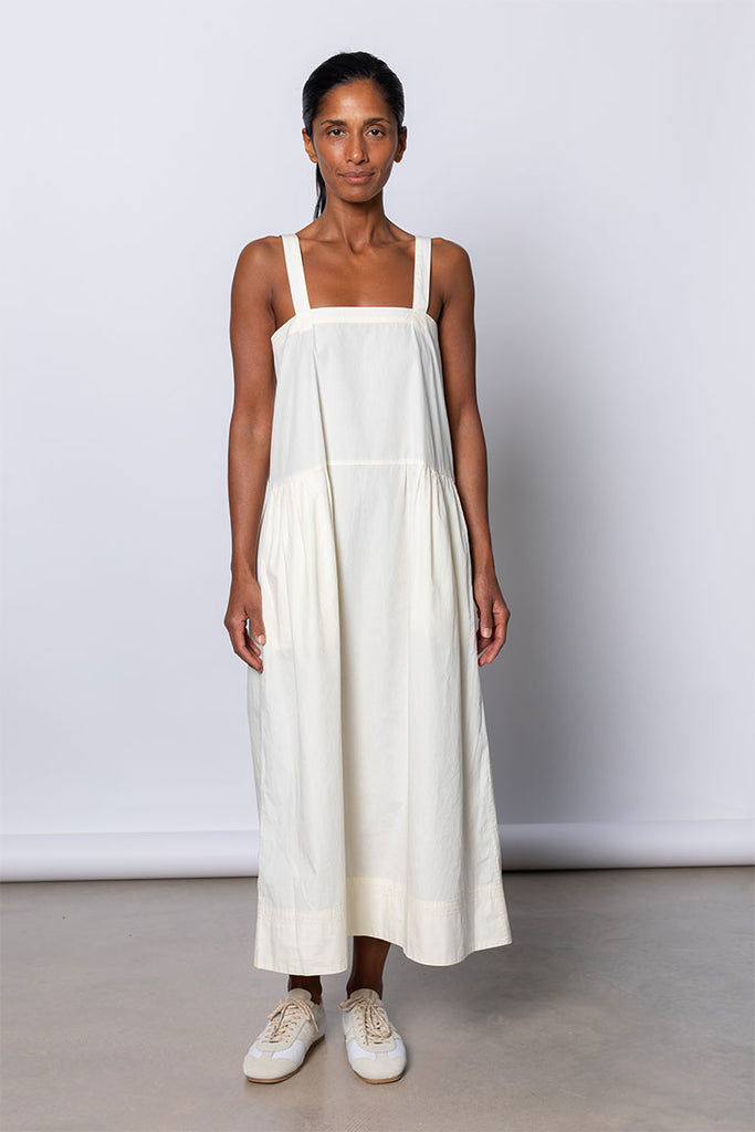 Organic Cotton French Slip Dress - Softest Cream Poepke Organic Cotton French Slip Dress - Softest Cream Poepke