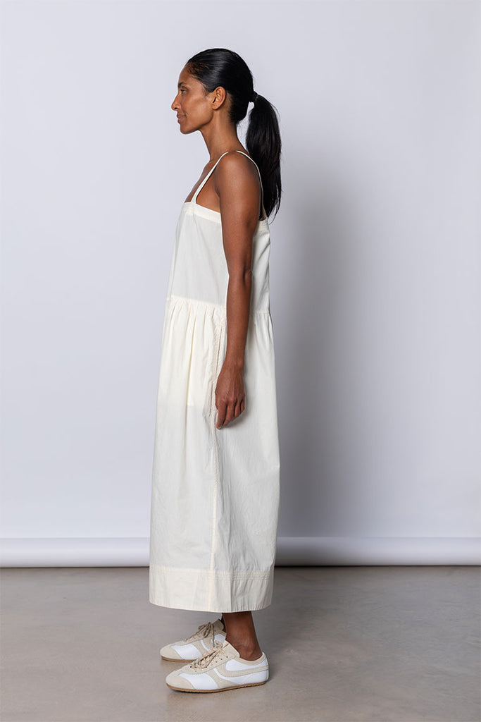 Organic Cotton French Slip Dress - Softest Cream