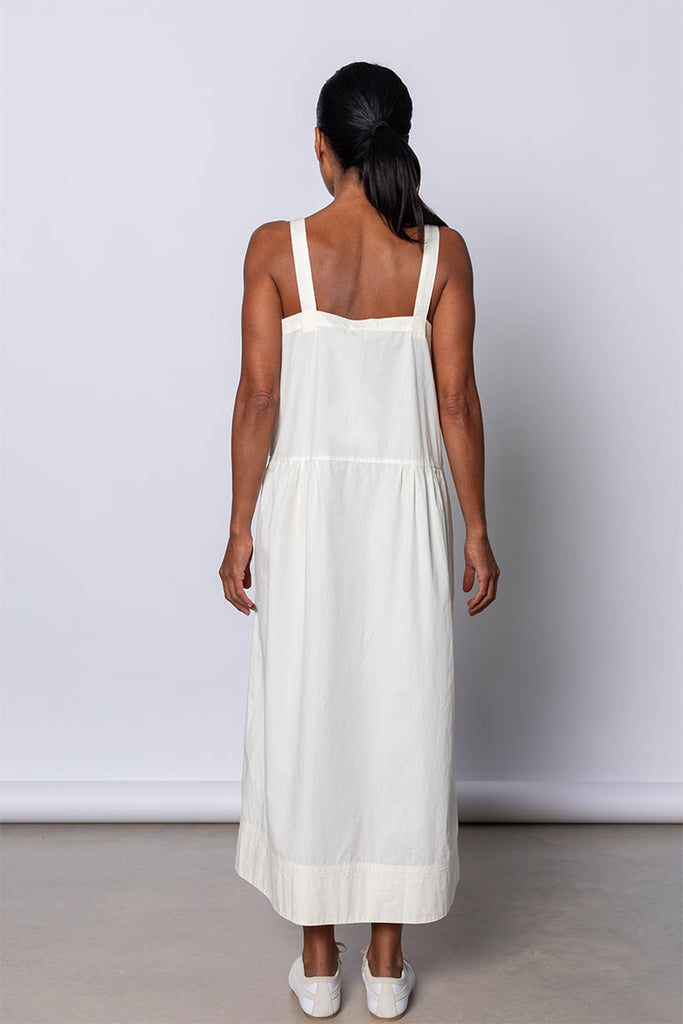 Organic Cotton French Slip Dress - Softest Cream