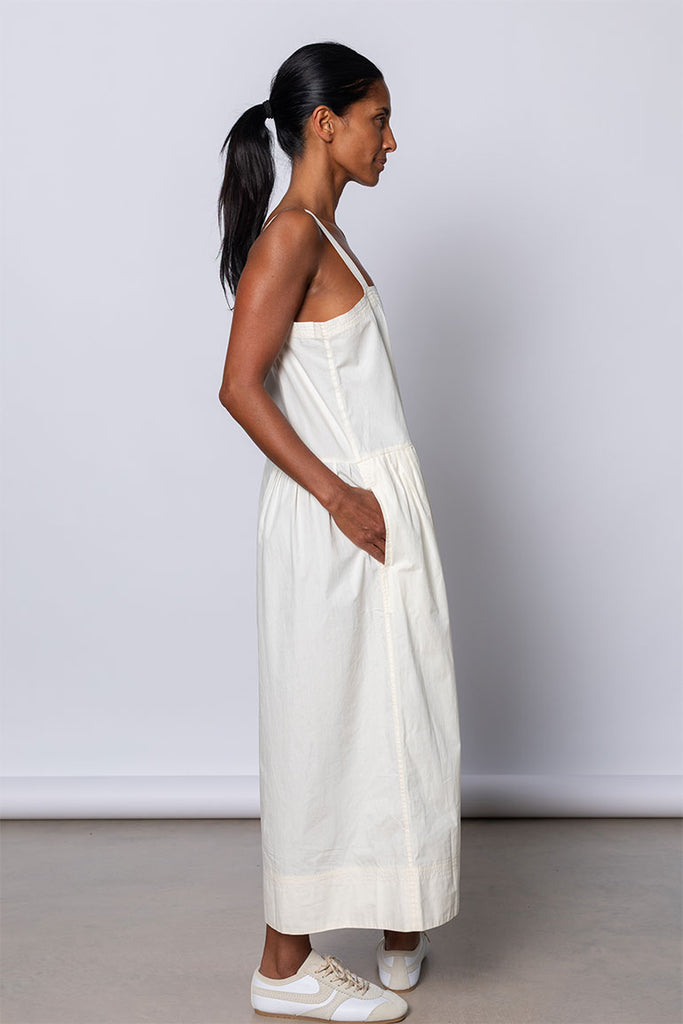 Organic Cotton French Slip Dress - Softest Cream