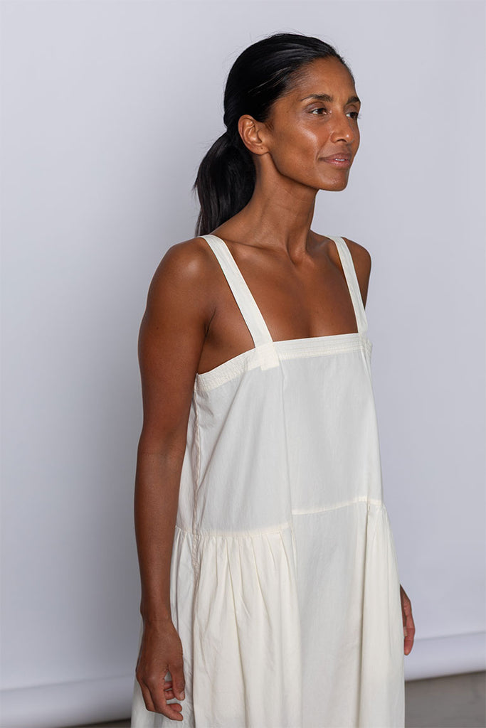 Organic Cotton French Slip Dress - Softest Cream