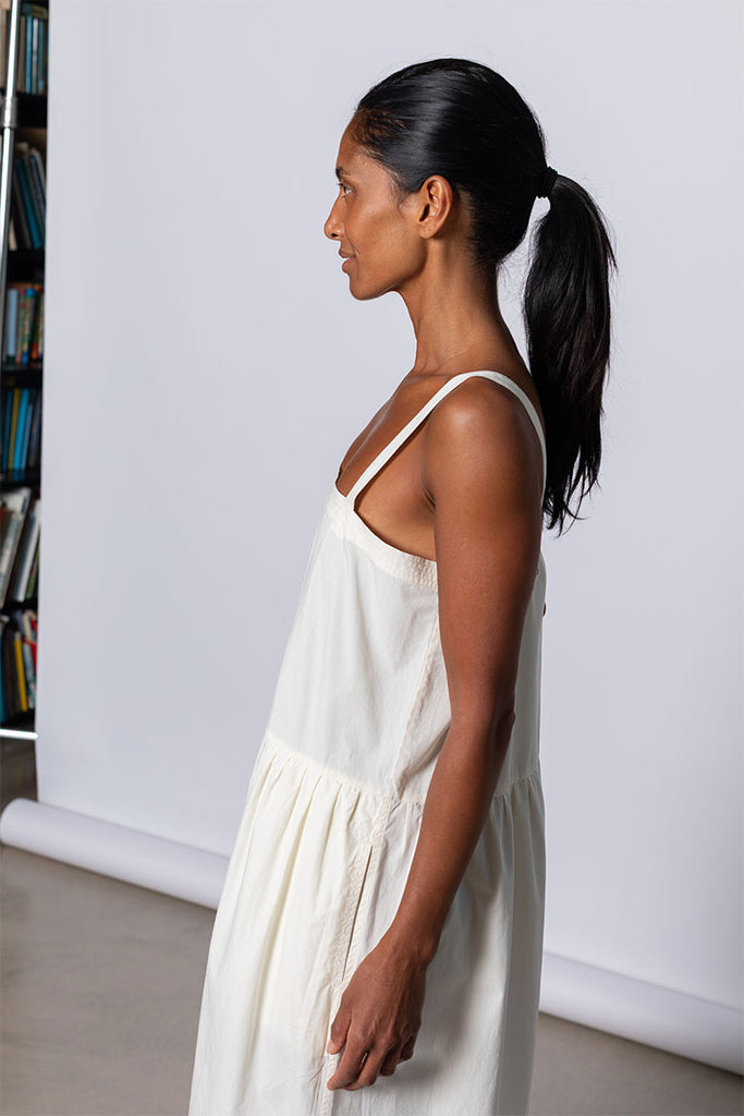 Organic Cotton French Slip Dress - Softest Cream