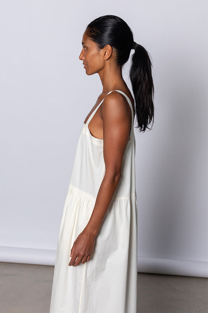 Organic Cotton French Slip Dress - Softest Cream