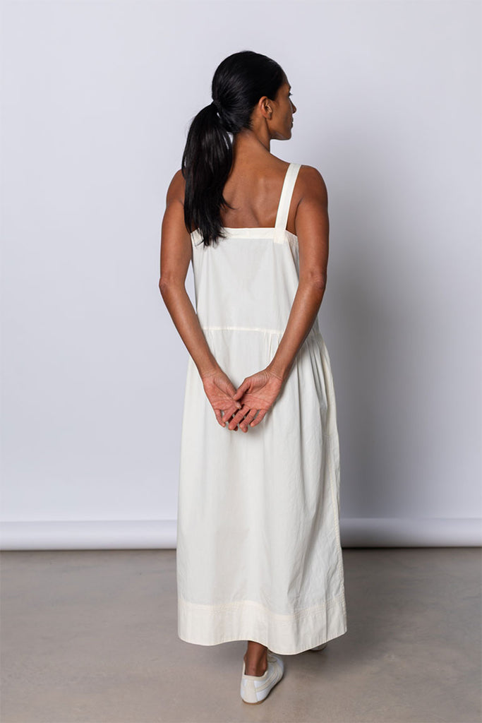 Organic Cotton French Slip Dress - Softest Cream