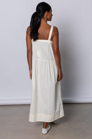 Organic Cotton French Slip Dress - Softest Cream