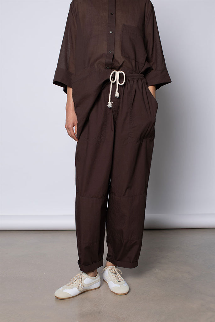 Organic Cotton Pj Day Pants - Cacao