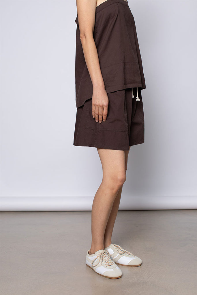 Organic Cotton Shorter Shorts - Cacao