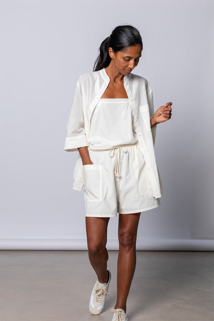 Organic Cotton 7/8th Shirt - Softest Cream