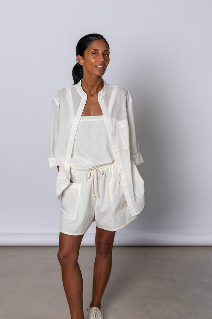 Organic Cotton 7/8th Shirt - Softest Cream