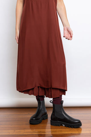 Organic Silk Slip Dress - Brick