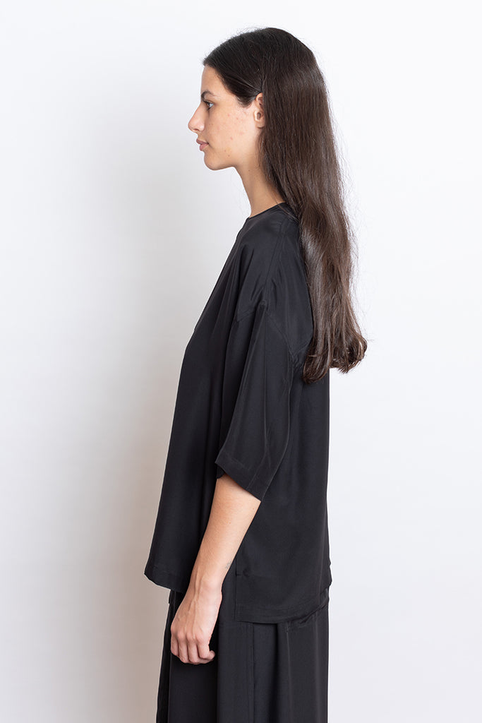 Organic Silk T-Shirt - Black