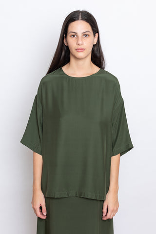 Organic Silk T-Shirt - Olive