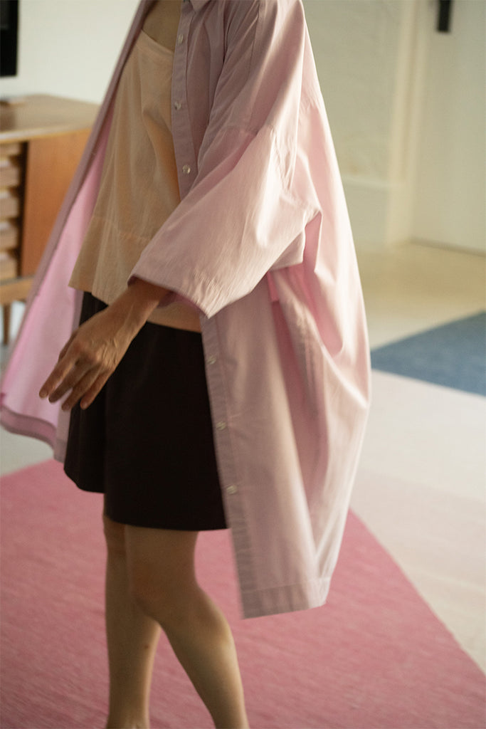 Organic Cotton Big Shirt - Dusty Pink