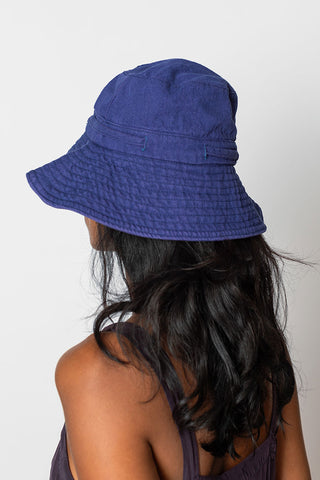 Over Dyed Denim Sun Hat - Purple