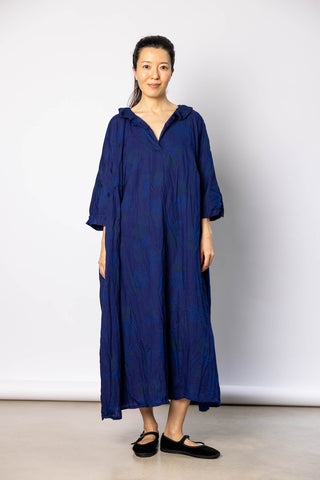 Overdyed Liberty Floral Dress - Royal Blue