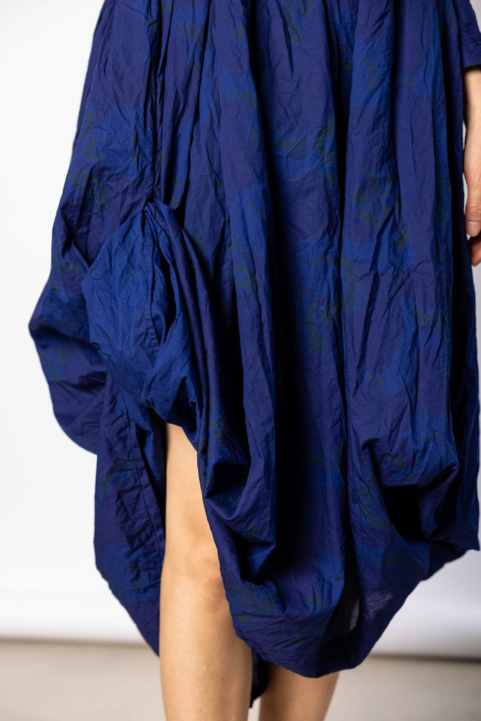 Overdyed Liberty Floral Dress - Royal Blue