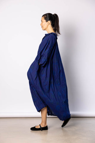 Overdyed Liberty Floral Dress - Royal Blue