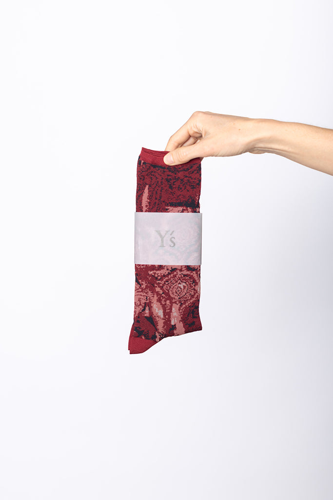 Paisley Socks - Red